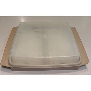 Vintage Tupperware Deviled Egg Keeper Carrier Tray Container‎ Almond 723-2 EUC
